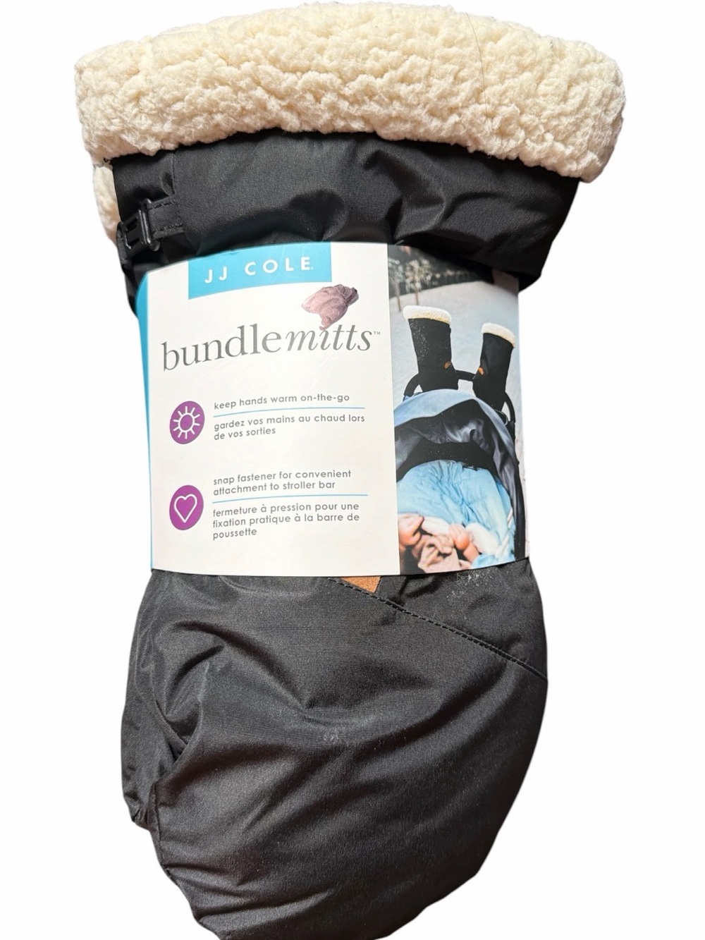 JJ Cole Black BundleMitts Stroller Hand Warmers